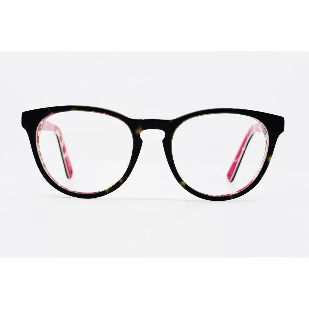 Sperry Nantucket Eyeglasses Womens Brown Pink Floral Tortoise Shell 53-19-130